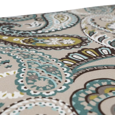 Indoor/Outdoor 2pc Tamara Paisley Quartz Squared Corners Seat Cushion - Pillow Perfect 4 Indoor/Outdoor 2pc Tamara Paisley Quartz Squared Corners Seat Cushion - Pillow Perfect - Image 2