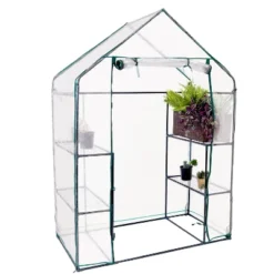 Sunnydaze Decor Sunnydaze Outdoor Portable Tiered Growing Rack Deluxe Walk-In Greenhouse With Roll-Up Door - 4 Shelves - Clear - 54" X 28" X 77" 18 Sunnydaze Decor Sunnydaze Outdoor Portable Tiered Growing Rack Deluxe Walk-In Greenhouse With Roll-Up Door - 4 Shelves - Clear - 54" X 28" X 77" -Sunnydaze Decor Store GUEST 382dca0a 0101 4c9b b048 b02273d889de