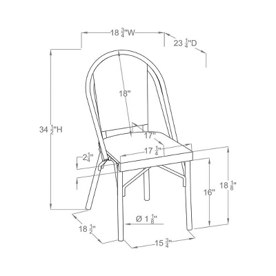 3pc Arna Patio Set With 32" Round Dining Table - MiBasics 10 3pc Arna Patio Set With 32" Round Dining Table - MiBasics - Image 8