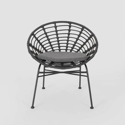 3pc Pigment Iron Modern Boho Chat Set Gray - Christopher Knight Home 4 3pc Pigment Iron Modern Boho Chat Set Gray - Christopher Knight Home - Image 2