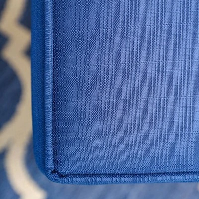 2pk Outdoor Rattan Ottomans With Cushions - Captiva Designs 11 2pk Outdoor Rattan Ottomans With Cushions - Captiva Designs - Image 9