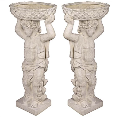 Design Toscano Young Bacchus With Basket Planters Garden Statues: Set Of Two 9 Design Toscano Young Bacchus With Basket Planters Garden Statues: Set Of Two - Image 7