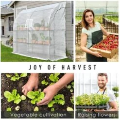 Outsunny 7' X 3' X 7' Outdoor Walk-In Greenhouse, Plant Nursery With Roll-up Windows, PE Cover, And 3 Wire Shelves 16 Outsunny 7' X 3' X 7' Outdoor Walk-In Greenhouse, Plant Nursery With Roll-up Windows, PE Cover, And 3 Wire Shelves -Sunnydaze Decor Store GUEST 3951dfa8 85cd 4cc6 babe 3d0b4a3adfcc