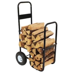 Sunnydaze Decor Sunnydaze Indoor/Outdoor Steel Rolling Firewood Log Cart Carrier With Wheels - 1/8 Face Cord - Black 18 Sunnydaze Decor Sunnydaze Indoor/Outdoor Steel Rolling Firewood Log Cart Carrier With Wheels - 1/8 Face Cord - Black -Sunnydaze Decor Store GUEST 3969eaf5 7b35 4029 91c5 3338e10e020f 1