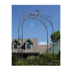 113" Tall Iron Handcrafted Tuileries Garden Arbor Graphite Powder Coated Finish - Achla Designs -Sunnydaze Decor Store GUEST 398d69e8 37af 4937 9430 948c9f136f74