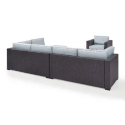 Biscayne 6pc Outdoor Wicker Sectional Set - Mist - Crosley -Sunnydaze Decor Store GUEST 39c17edf 514b 4021 a923 9d19ee29048c