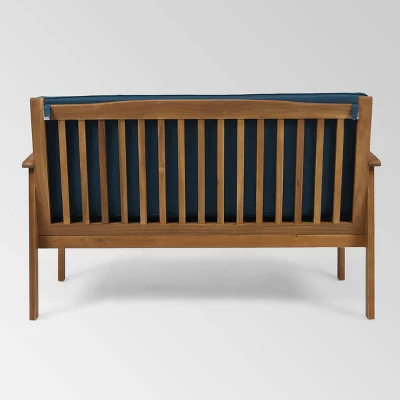 Carolina 8pc Acacia Wood Sofa Set - Brown Patina/Dark Teal - Christopher Knight Home 6 Carolina 8pc Acacia Wood Sofa Set - Brown Patina/Dark Teal - Christopher Knight Home - Image 4