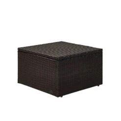 Palm Harbor Outdoor Wicker Ottoman - Gray - Crosley -Sunnydaze Decor Store GUEST 39ec9ef6 ebae 46ae 9ccc 56fd79ee404b