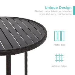 Best Choice Products 3-Piece Outdoor Wicker Bistro Bar Height Set For Patio, Garden W/ Barstools, Steel Frame -Sunnydaze Decor Store GUEST 39eec1ba c4ef 4742 b2ec e42fa0301164