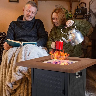 5pc Outdoor Set With Swivel Chairs & 34" Propane Fire Pit Table - Captiva Designs 4 5pc Outdoor Set With Swivel Chairs & 34" Propane Fire Pit Table - Captiva Designs - Image 2