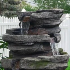 Sunnydaze Decor Sunnydaze 31"H Electric Polyresin And Fiberglass Lighted Cobblestone Waterfall Outdoor Water Fountain With LED Lights 13 Sunnydaze Decor Sunnydaze 31"H Electric Polyresin And Fiberglass Lighted Cobblestone Waterfall Outdoor Water Fountain With LED Lights -Sunnydaze Decor Store GUEST 3a73d6c2 48db 4d52 acce 0b58af8bc772