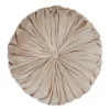 14" Round Velvet Pintucked Poly Filled Throw Pillow Natural - Saro Lifestyle 2 14" Round Velvet Pintucked Poly Filled Throw Pillow Natural - Saro Lifestyle -Sunnydaze Decor Store GUEST 3ab0108d 8aa0 4725 a623 484cc532a725