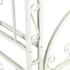 Evergreen Montebello Iron Garden Arbor, White- 53 X 84 X 23 Inches Fade And Weather Resistant Outdoor Decor -Sunnydaze Decor Store GUEST 3ae12014 1800 46f0 8d8d f0ecb0409919