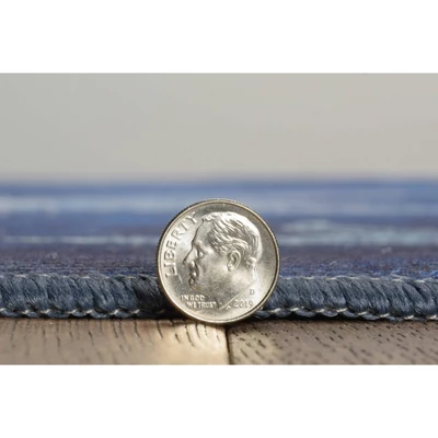 Caspian Washable Outdoor Rug Blue/Light Blue - Linon 7 Caspian Washable Outdoor Rug Blue/Light Blue - Linon - Image 5