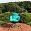 Sunnydaze Decor Sunnydaze Outdoor Resin Wicker Patio Penelope Hanging Basket Egg Chair Swing With Cushions, Headrest, And Steel Stand Set - 3pc -Sunnydaze Decor Store GUEST 3dd25139 89c0 4ab9 9964 2b72d96da2f9
