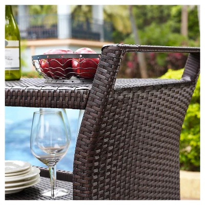 Crosley Palm Harbor Outdoor Wicker Bar Cart 6 Crosley Palm Harbor Outdoor Wicker Bar Cart - Image 4