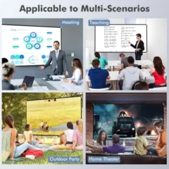 Costway 120'' Projector Screen W/ Stand 16:9 HD 4K Indoor Outdoor Projection Movie Screen -Sunnydaze Decor Store GUEST 3fabbf8b c5a5 4225 a8a5 c1b3448ab158