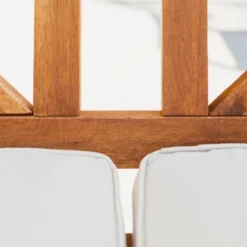 Acacia Wood X-Back Love Seat With Cushions Brown - Saracina Home -Sunnydaze Decor Store GUEST 4011e201 dc2b 4024 b82d eb79d7cfd72d