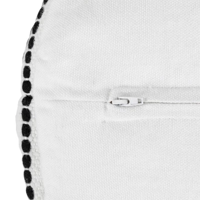 Northlight 18" White And Black Striped Outdoor Woven Pouf Ottoman 7 Northlight 18" White And Black Striped Outdoor Woven Pouf Ottoman - Image 5