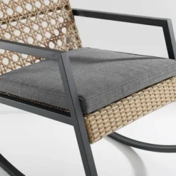 Komodo Modern Boho Faux Rattan & Metal Outdoor Rocking Chair With Cushion - Brown/Gray - Saracina Home 10 Komodo Modern Boho Faux Rattan & Metal Outdoor Rocking Chair With Cushion - Brown/Gray - Saracina Home -Sunnydaze Decor Store GUEST 4268a33a 53bd 49e0 b7a4 c9883457bf9f