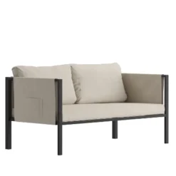 Emma And Oliver Indoor Outdoor Patio Loveseat, Steel Framed Club Chair With Cushions And 2 Storage Pockets 21 Emma And Oliver Indoor Outdoor Patio Loveseat, Steel Framed Club Chair With Cushions And 2 Storage Pockets -Sunnydaze Decor Store GUEST 4307527a 7295 4c64 bb67 529fceb732b3