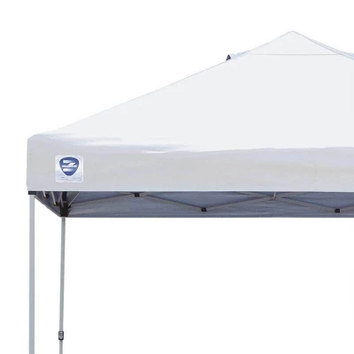 Z-Shade Angled Leg Canopy Tent With Push Button Locking System And 4 Pack Of 5 Pound Plastic Concrete Filled Leg Weight Plates, White 6 Z-Shade Angled Leg Canopy Tent With Push Button Locking System And 4 Pack Of 5 Pound Plastic Concrete Filled Leg Weight Plates, White - Image 4