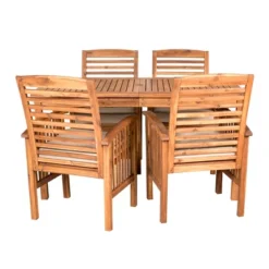 Ravenscroft 5pc Acacia Wood Patio Dining Set - Saracina Home 30 Ravenscroft 5pc Acacia Wood Patio Dining Set - Saracina Home -Sunnydaze Decor Store GUEST 43cc3280 171b 4dbf 8606 934a27eea952