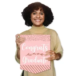 Big Dot Of Happiness Rose Gold Grad - Outdoor Home Decorations - Double-Sided Graduation Party Garden Flag - 12 X 15.25 Inches -Sunnydaze Decor Store GUEST 43eeabd2 b51c 4d72 8776 42e552ba33e3