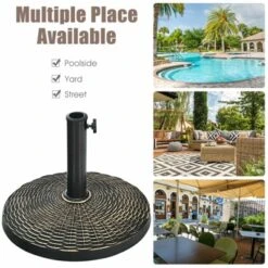 Tangkula 18" Patio Resin Umbrella Base, 24 LBS Outdoor Heavy Duty Round Umbrella Base 12 Tangkula 18" Patio Resin Umbrella Base, 24 LBS Outdoor Heavy Duty Round Umbrella Base -Sunnydaze Decor Store GUEST 44ded86f 210e 4606 a93a 6d072345d2cf