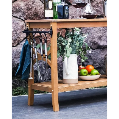 Abbington Teak Patio Console Table - Cambridge Casual 6 Abbington Teak Patio Console Table - Cambridge Casual - Image 4
