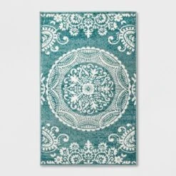 Vintage Medallion Outdoor Rug Turquoise - Opalhouse -Sunnydaze Decor Store GUEST 456e7275 6a86 42a9 b016 7ab8c8d1e8e0