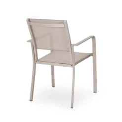 Otero 6pc Outdoor Aluminum Dining Set - Natural/Gray/Silver - Christopher Knight Home -Sunnydaze Decor Store GUEST 458ac20e 24ac 4919 9ed3 8398d6723f1d