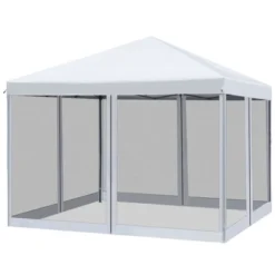 Outsunny 10' X 10' Heavy Duty Pop Up Canopy With Removable Mesh Sidewall Netting, Easy Setup Design, Outdoor Party Event With Storage Bag 15 Outsunny 10' X 10' Heavy Duty Pop Up Canopy With Removable Mesh Sidewall Netting, Easy Setup Design, Outdoor Party Event With Storage Bag -Sunnydaze Decor Store GUEST 45d3b391 6696 4846 b51e 994179dc7746