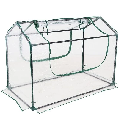 Sunnydaze Decor Sunnydaze Mini Greenhouse With 2 Zippered Side Doors - Clear 10 Sunnydaze Decor Sunnydaze Mini Greenhouse With 2 Zippered Side Doors - Clear - Image 8