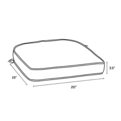 19" X 20" ProFoam Outdoor Rounded Back Seat Cushion Leala Tan - Arden Selections -Sunnydaze Decor Store GUEST 468f490b 33a7 4e02 be4a 8974ce3c2b1b