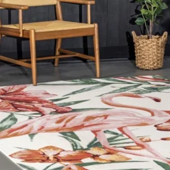 NuLOOM Contemporary Floral Stephanie Indoor/Outdoor Patio Area Rug -Sunnydaze Decor Store GUEST 46af4c60 c5d7 4d39 b0ed 6bba397edf71