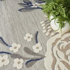 Nourison Aloha Contemporary Floral Border Outdoor Rug 16 Nourison Aloha Contemporary Floral Border Outdoor Rug -Sunnydaze Decor Store GUEST 46cf3fb5 09b6 4515 9b81 2719024ea652