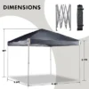Aoodor 9.8'x9.8' Pop Up Canopy Tent With Roller Bag, Portable Instant Shade Canopy -Sunnydaze Decor Store GUEST 47bd7f69 4a92 45f8 a0e6 628cf43efbf4