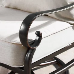 5pc Set With 44" Outdoor Round Aluminum Fire Table & 4 Deep Seating Swivel Rocking Chairs & Wind Blocker Lid - Oakland Living -Sunnydaze Decor Store GUEST 4802193c 55b0 4b49 b4ff 3728e316621d 1