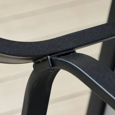 Outdoor Square Steel Dining Table - Captiva Designs 11 Outdoor Square Steel Dining Table - Captiva Designs - Image 9