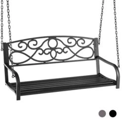 Tangkula Patio Hanging Porch Swing Outdoor 2-Person Metal Swing Bench Chair W/ Chains 21 Tangkula Patio Hanging Porch Swing Outdoor 2-Person Metal Swing Bench Chair W/ Chains -Sunnydaze Decor Store GUEST 4859547d b4f2 4b67 8d66 af8627121c90