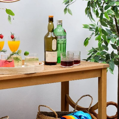 Abbington Teak Patio Console Table - Cambridge Casual 5 Abbington Teak Patio Console Table - Cambridge Casual - Image 3