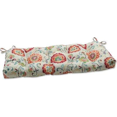 Outdoor/Indoor Blown Bench Cushion Fanfare Sonoma - Pillow Perfect 7 Outdoor/Indoor Blown Bench Cushion Fanfare Sonoma - Pillow Perfect - Image 5