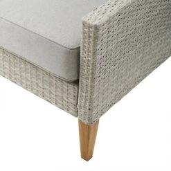 Capella 5pc Outdoor Wicker Sofa Set - Gray - Crosley -Sunnydaze Decor Store GUEST 496d9db3 c562 498d 8986 4c9dc827d738