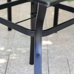 5pc Patio Set With 37" Square Metal Gridded Table With Umbrella Hole & Arm Chairs - Captiva Designs -Sunnydaze Decor Store GUEST 49ccc9c7 114c 4bc5 afe4 9e506ea70880