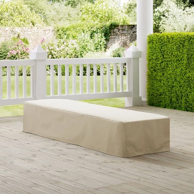 Crosley Outdoor Chaise Lounge Furniture Cover, Tan 3 Crosley Outdoor Chaise Lounge Furniture Cover, Tan