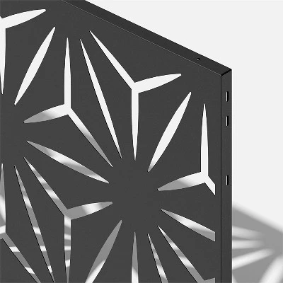 NewTown Decorative Outdoor Privacy Screen Panels, Metal Laser Cut Privacy Screen Decorative Patio Metal Fence For Outdoor Indoor Decor-The Pop Home 4 NewTown Decorative Outdoor Privacy Screen Panels, Metal Laser Cut Privacy Screen Decorative Patio Metal Fence For Outdoor Indoor Decor-The Pop Home - Image 2