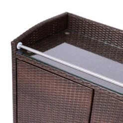 Teamson Home 39.5" Veronica Rolling Outdoor PE Rattan Bar Cart With Storage, Brown 21 Teamson Home 39.5" Veronica Rolling Outdoor PE Rattan Bar Cart With Storage, Brown -Sunnydaze Decor Store GUEST 4a58676f d243 4d13 9896 72340c336009