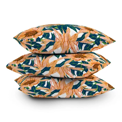 Sunflowers Outdoor Throw Pillow Orange/Blush - Deny Designs 4 Sunflowers Outdoor Throw Pillow Orange/Blush - Deny Designs - Image 2