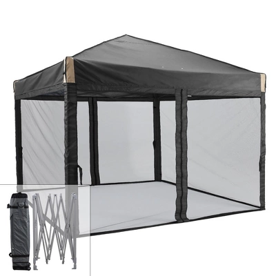 Aoodor 10' X 10' Pop Up Canopy Tent With Removable Mesh Sidewalls, Portable Instant Shade Canopy With Roller Bag 9 Aoodor 10' X 10' Pop Up Canopy Tent With Removable Mesh Sidewalls, Portable Instant Shade Canopy With Roller Bag - Image 7